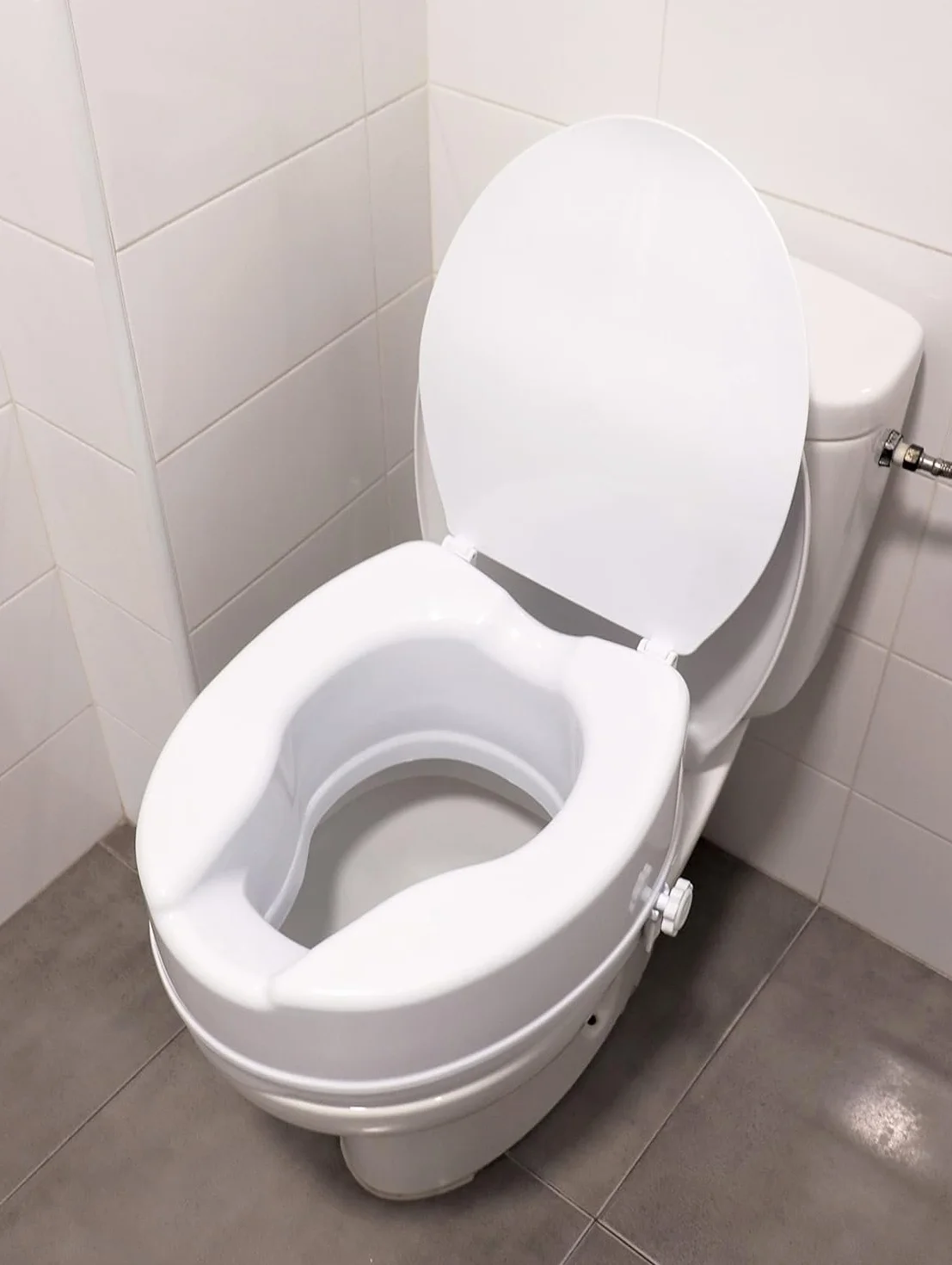 PEPE Mobility Podwyższona deska sedesowa z pokrywką, 4 cale (10 cm), podwyższona deska sedesowa dla osób niepełnosprawnych i starszych