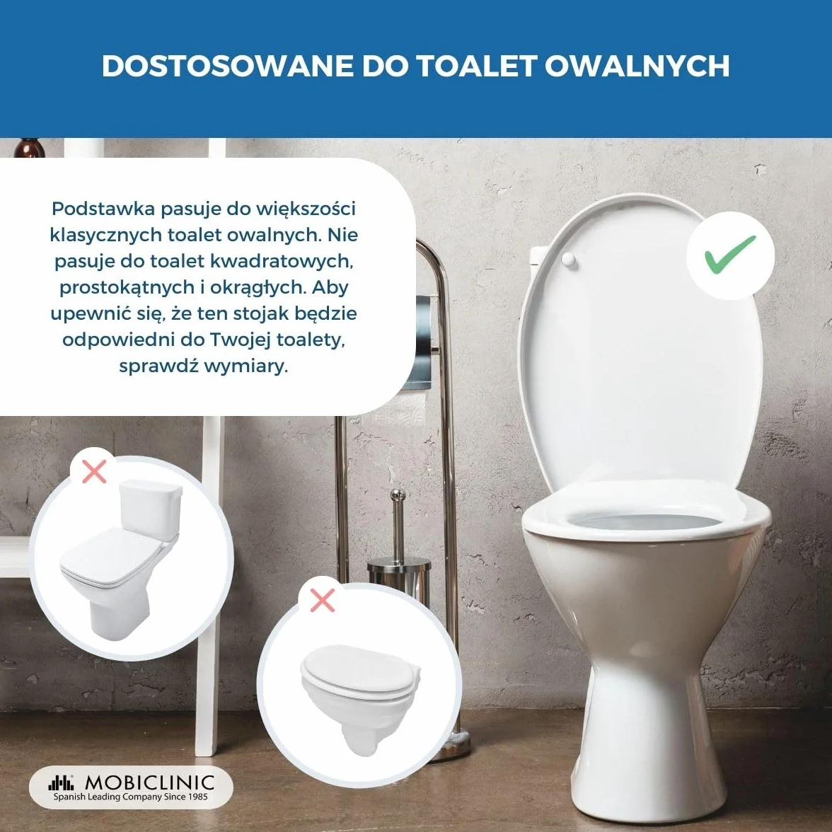 Podnieść WC | powiekach | 14 cm | biały | regulowane | Titan | Mobiclinic