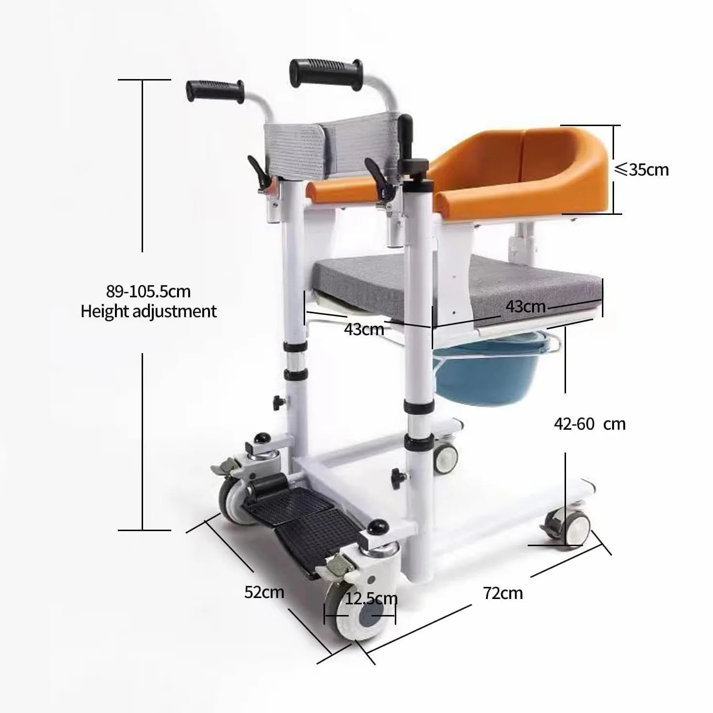 Podnośnik dla pacjentów, wózek inwalidzki, elektro-hydrauliczny podnośnik, maszyna do przenoszenia, krzesło podnośnikowe do przenoszenia z ręcznym podnoszeniem, pomoc przy podnoszeniu przy łóżku dla