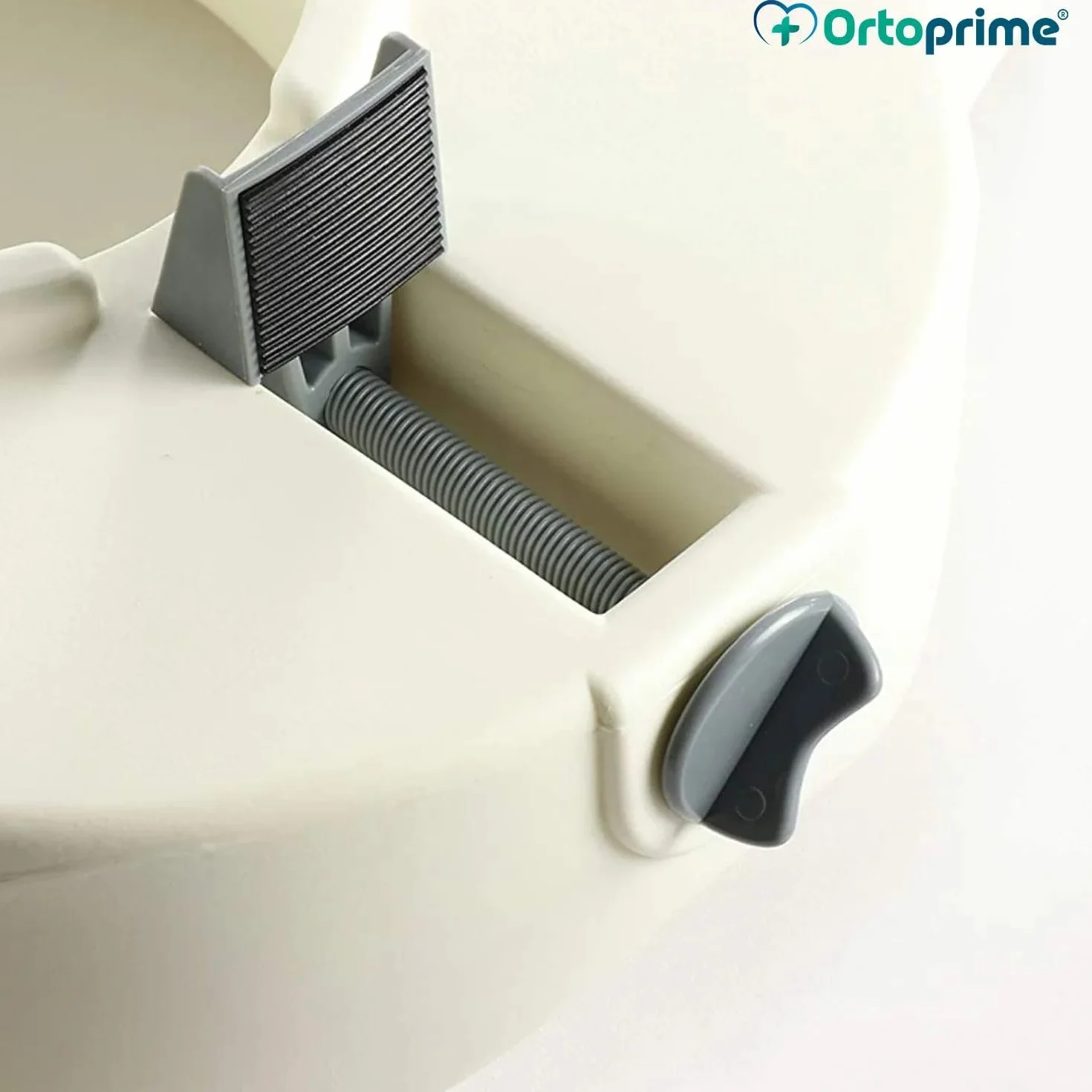 OrtoPrime Podnośnik toaletowy dla dorosłych z wyściełanym podłokietnikiem - Wysokość 12 cm - Podnośnik WC do toalety - Podnośnik toaletowy dla dorosłych z zabezpieczeniem - Podnośnik toaletowy