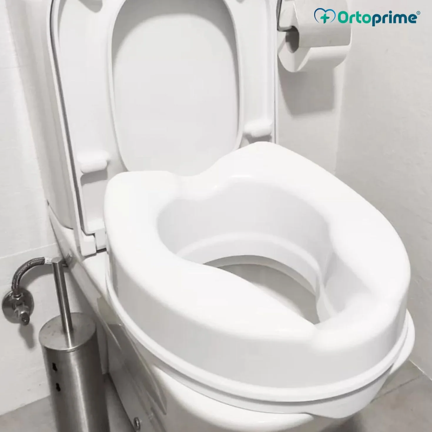 OrtoPrime Podnośnik toaletowy dla dorosłych 15 cm UNIWERSALNY podnośnik toaletowy - Dorosły ortopedyczny podnośnik toaletowy - Adapter seniorów WC - podnośnik toaletowy dla osób niepełnosprawnych.