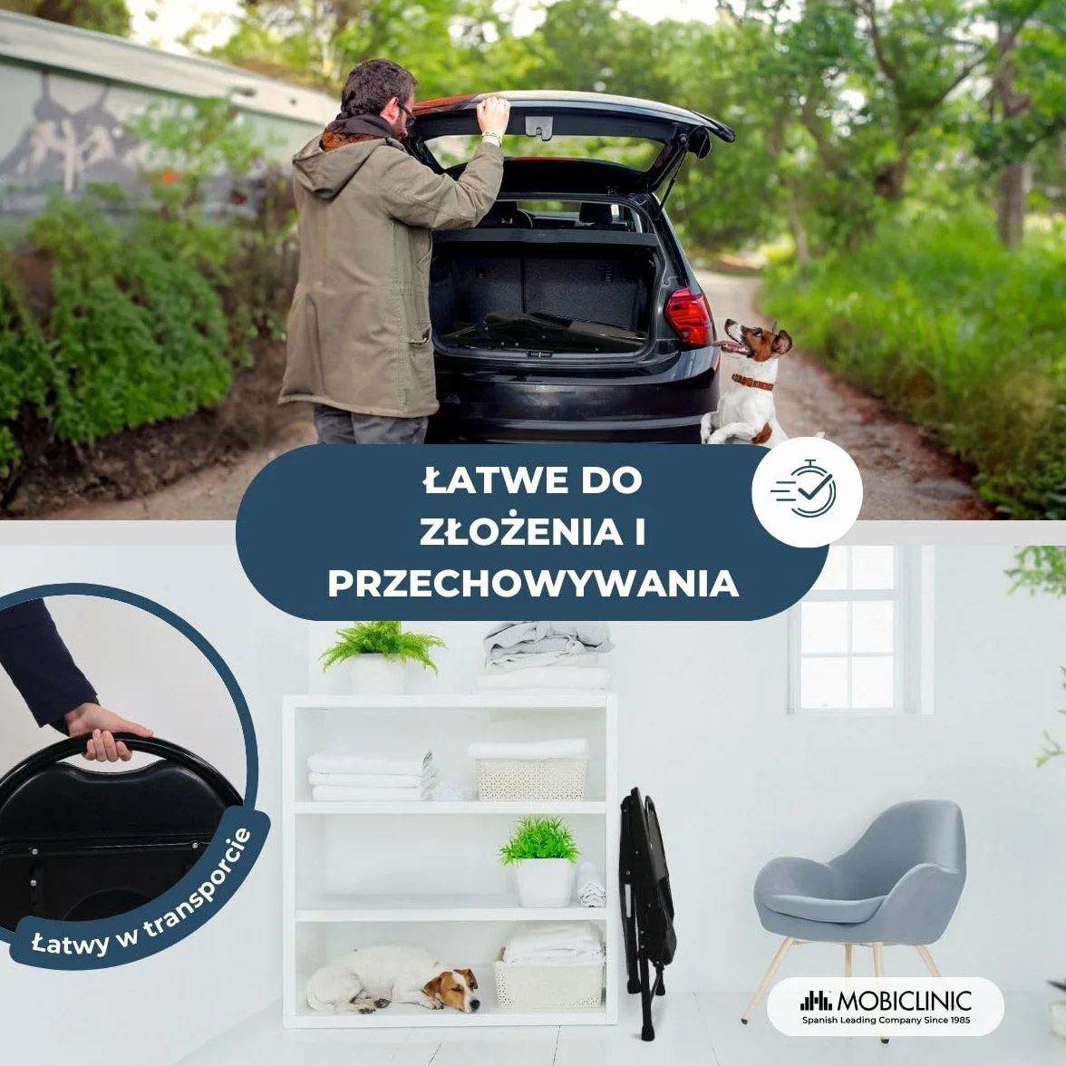 Mobiclinic, Guadalquivir, Krzesł do wc dla osób niepełnosprawnych, Upośledzonych, Starszych, Składane, Podłokietniki, Ergonomiczne siedzisko, Maty antypoślizgowe, Kolor czarny