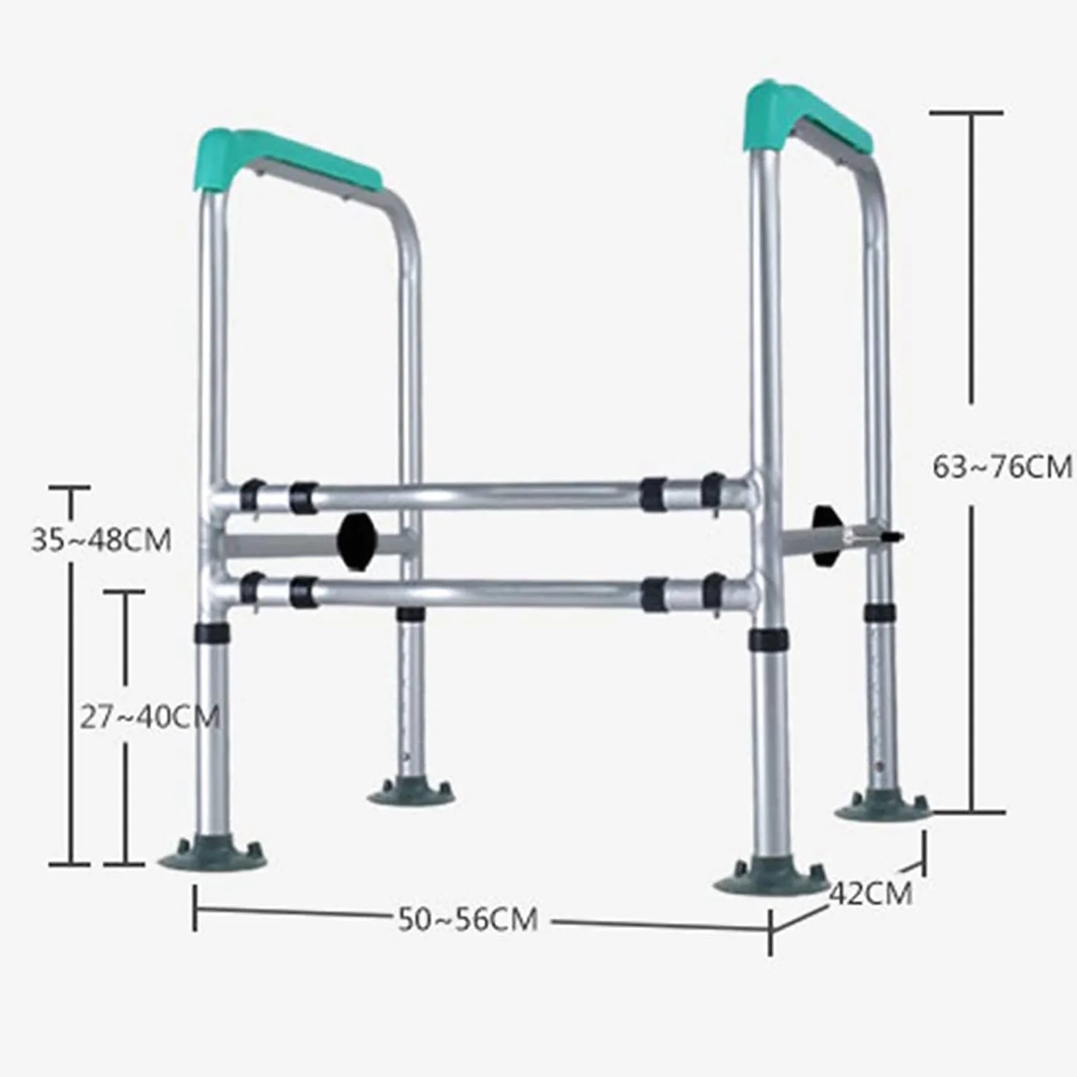 Toilet Safety Frame, Free Standing Bathroom Toilet Safety Rail, Lightweight Toilet Support with Anti-Slip Mat for Elderly, Handicap, Disabled or Pregnant (Size : B)