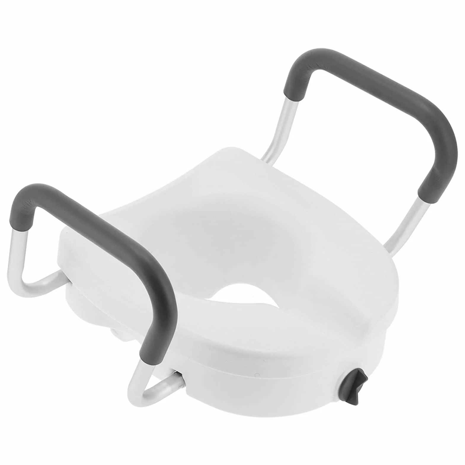 Podwyższona Deska Sedesowa z Regulowanymi Podłokietnikami Podwyższona Deska Sedesowa Podwyższona Deska Sedesowa 12 Cm Nasadka Toaletowa dla Seniorów, Kobiet w Ciąży, Osób