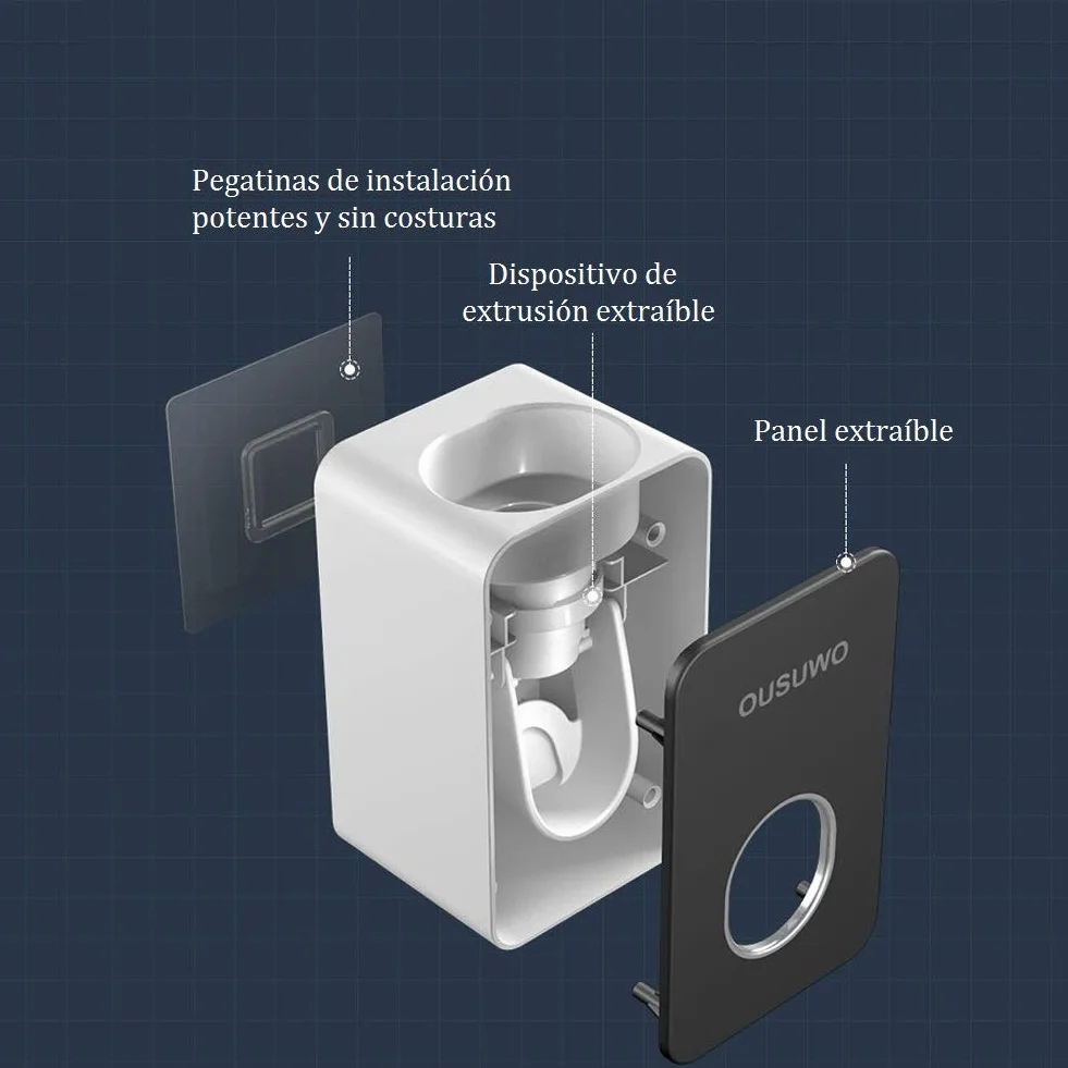 YUSHI 2 sztuk Automatyczny dozownik pasty do zębów na ścianie Sokowirówka do pasty do zębów,Wolne ręce montowane na ścianie,Tooth Pasta Dozownik Holder,do łazienki,dzieci i dorosłych