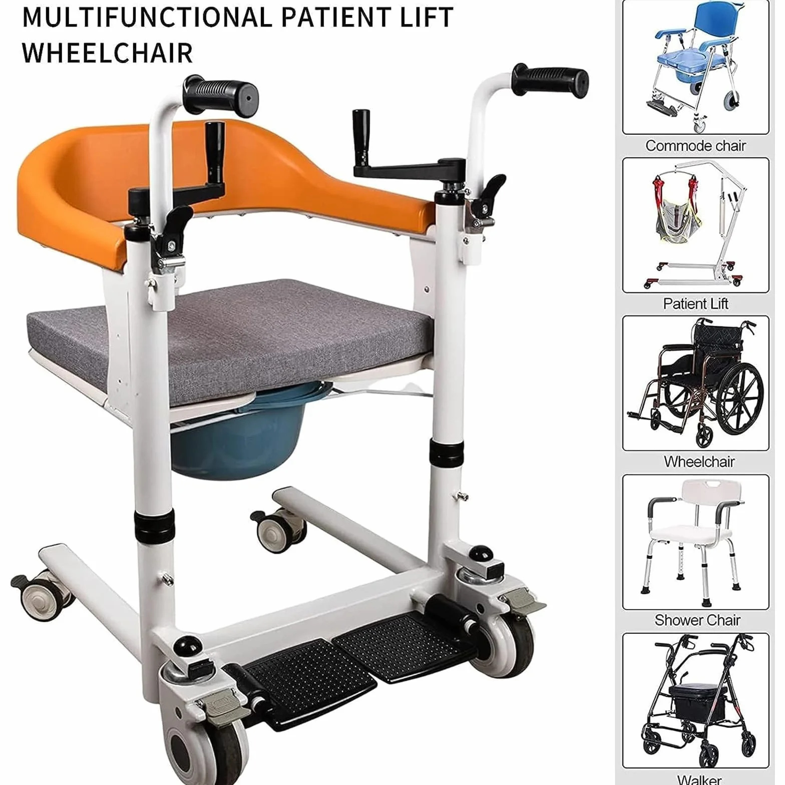 Podnośnik dla pacjentów, wózek inwalidzki, elektro-hydrauliczny podnośnik, maszyna do przenoszenia, krzesło podnośnikowe do przenoszenia z ręcznym podnoszeniem, pomoc przy podnoszeniu przy łóżku dla