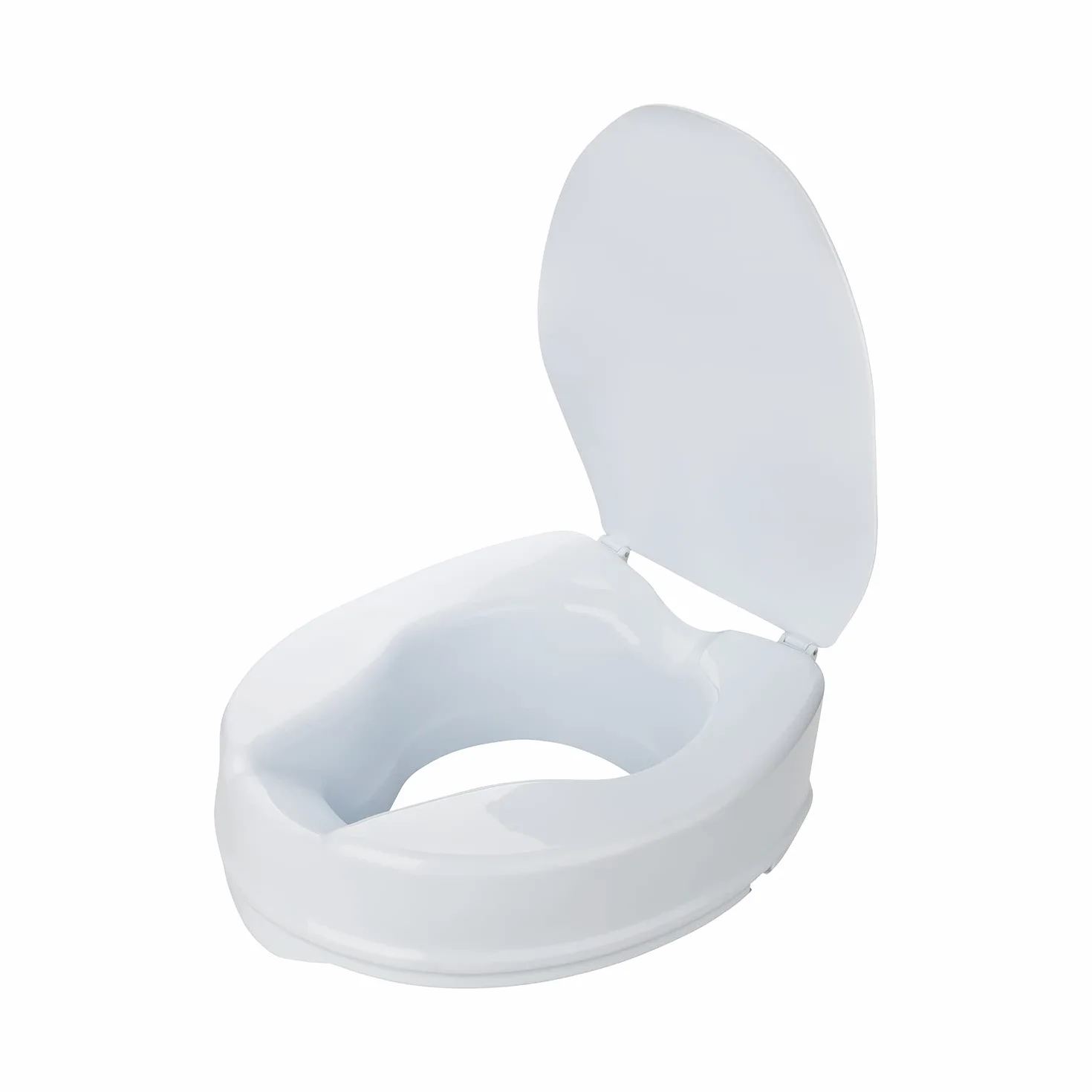 flexilife Podwyższenie deski sedesowej z pokrywą dla seniorów – do wyboru 10 cm lub 15 cm – podwyższenie deski sedesowej (15 cm)