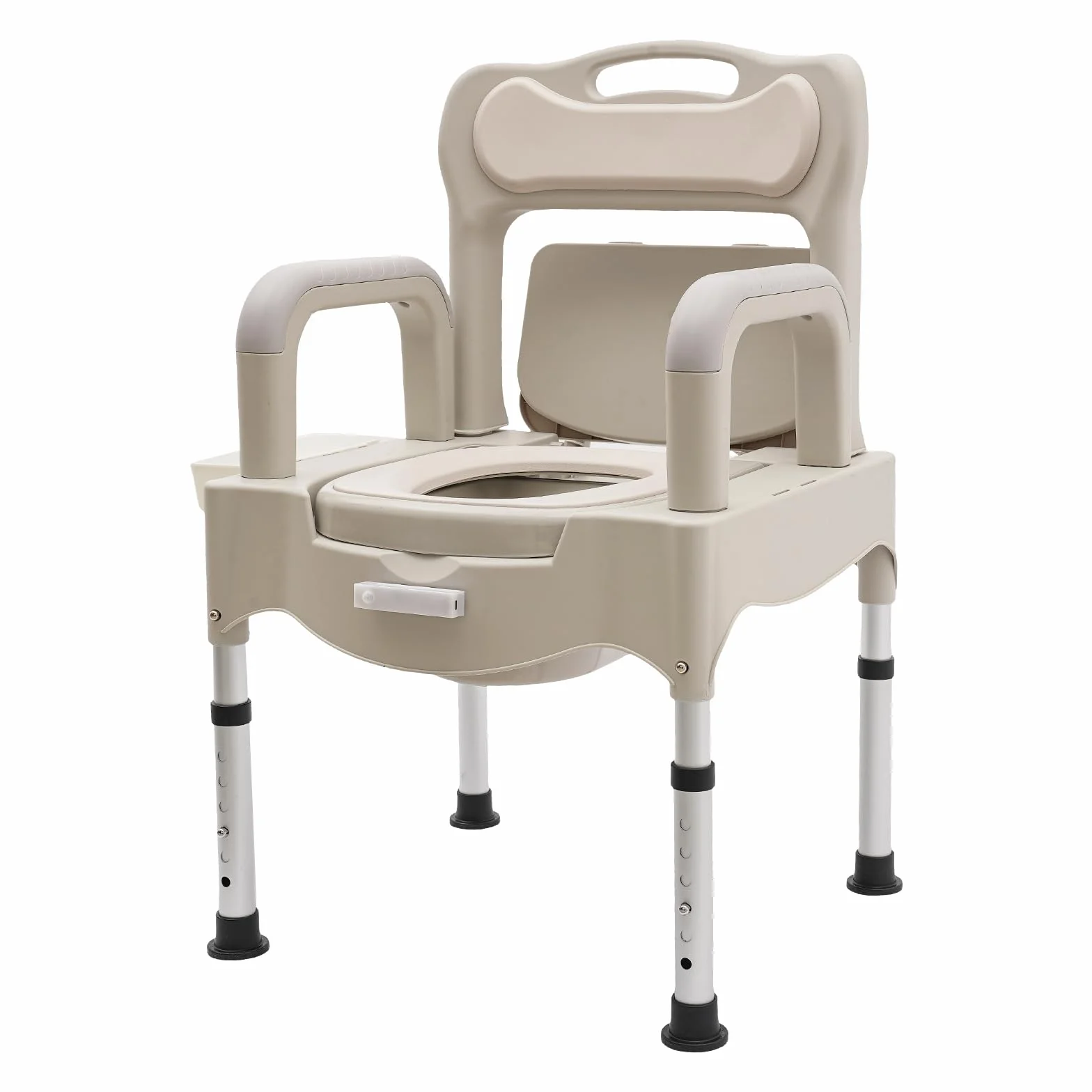 Krzesło toaletowe, krzesło prysznicowe z 2 wiadrami toaletowymi, regulacja wysokości 41,5-54 cm, nośność 250 kg, krzesło nocne dla seniorów, osób niepełnosprawnych