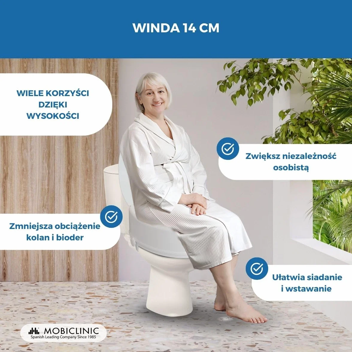 Podnieść WC | powiekach | 14 cm | biały | regulowane | Titan | Mobiclinic