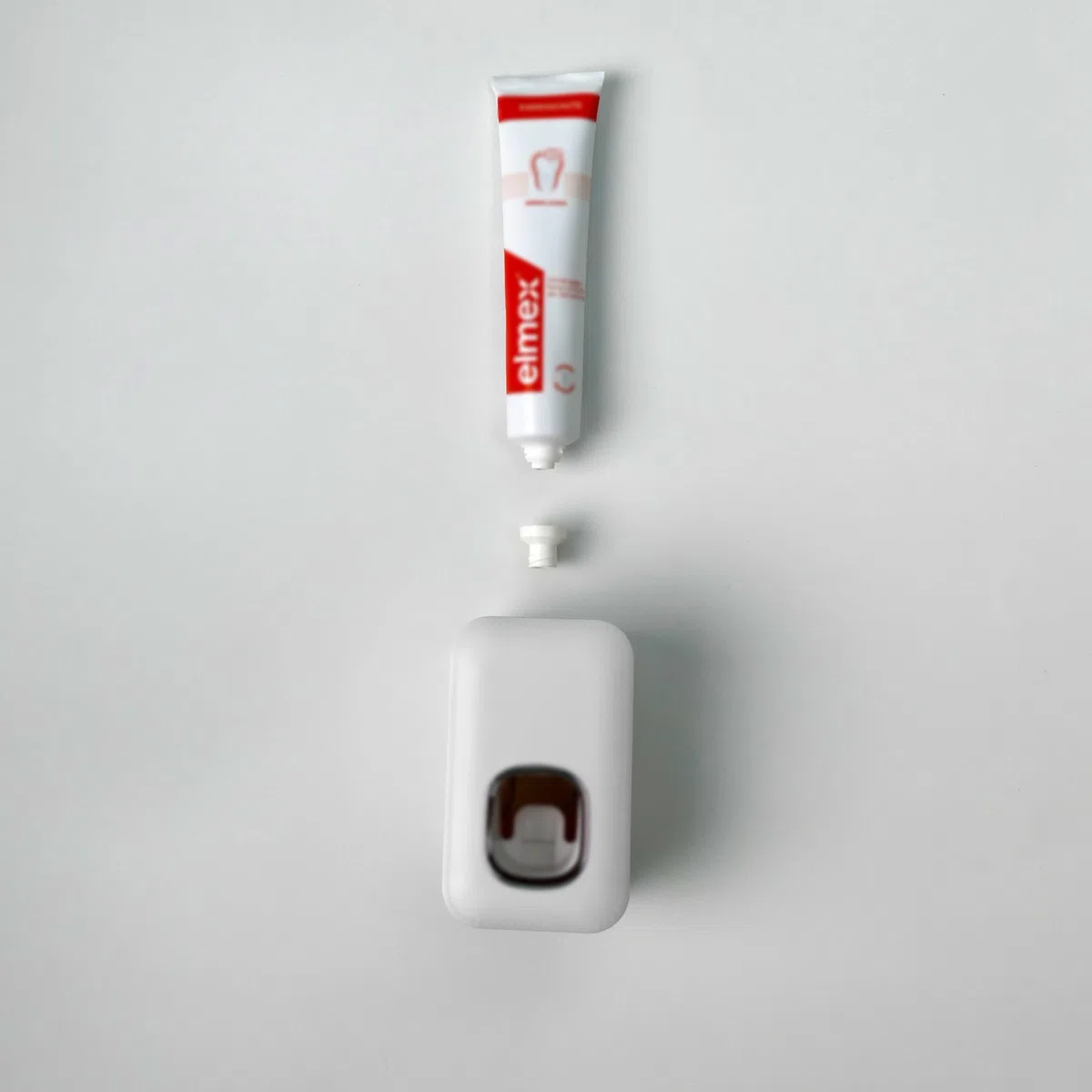 Adapter do dozownika pasty do zębów Elmex i Aronal (2 sztuki) | Nasadka do wszystkich powszechnie stosowanych dozowników pasty do zębów - pasuje do tubek pasty do zębów Elmex i Aronal, metoda druku 3D