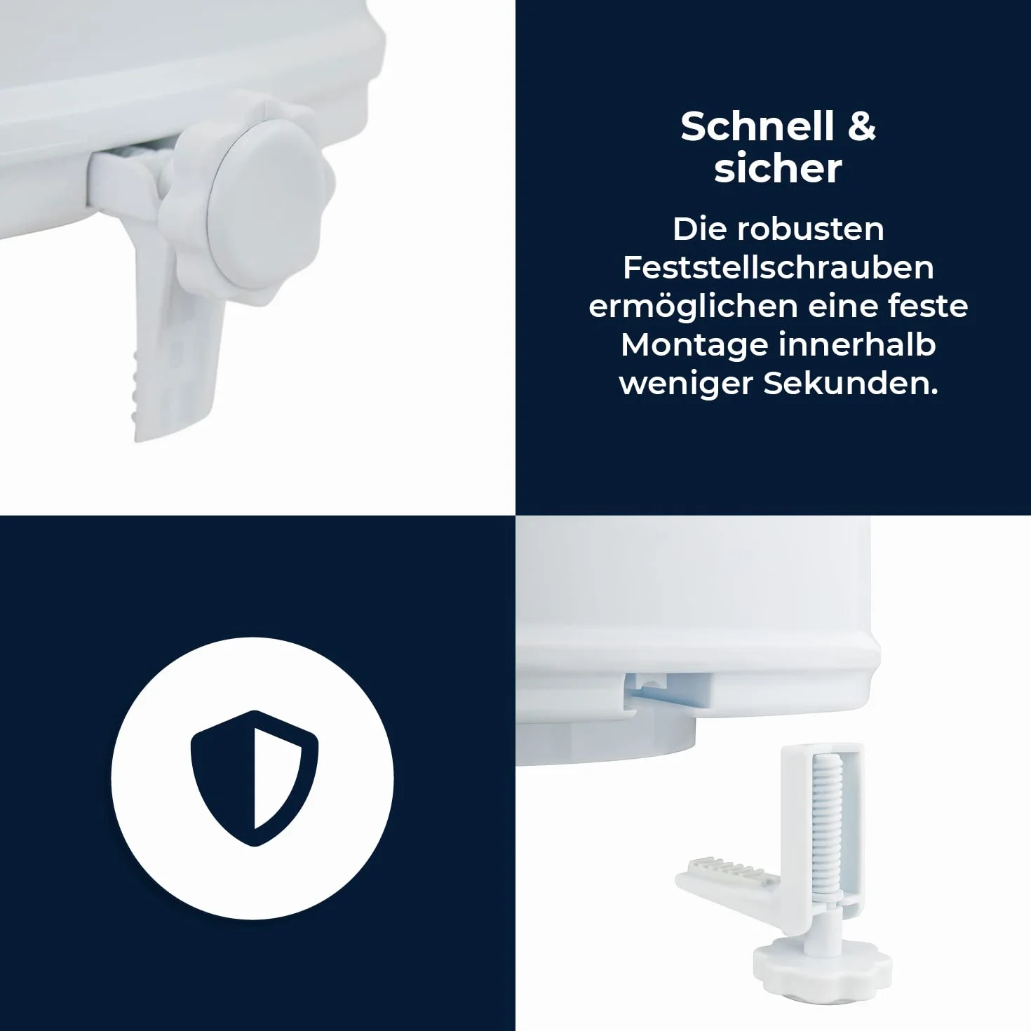 flexilife Podwyższenie deski sedesowej z pokrywą dla seniorów – do wyboru 10 cm lub 15 cm – podwyższenie deski sedesowej (15 cm)