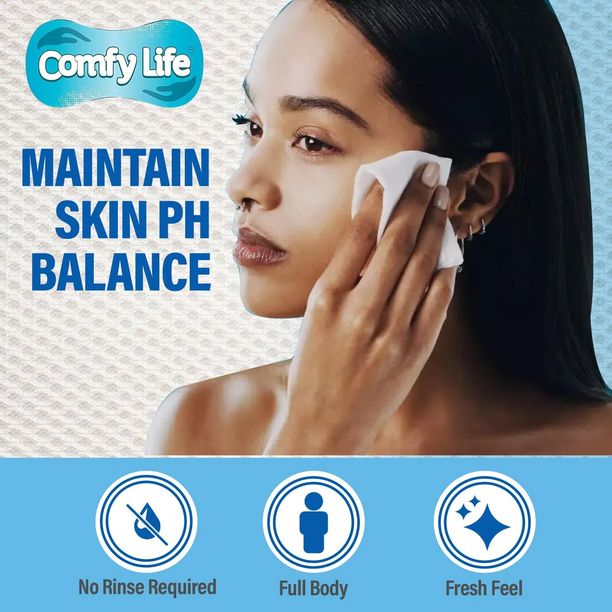 Comfy Life Premium nawilżane chusteczki do czyszczenia całego ciała dla dorosłych – duże, luksusowe, bez spłukiwania, bezzapachowe, miękkie prześcieradła (1 opakowanie (80 chusteczek)