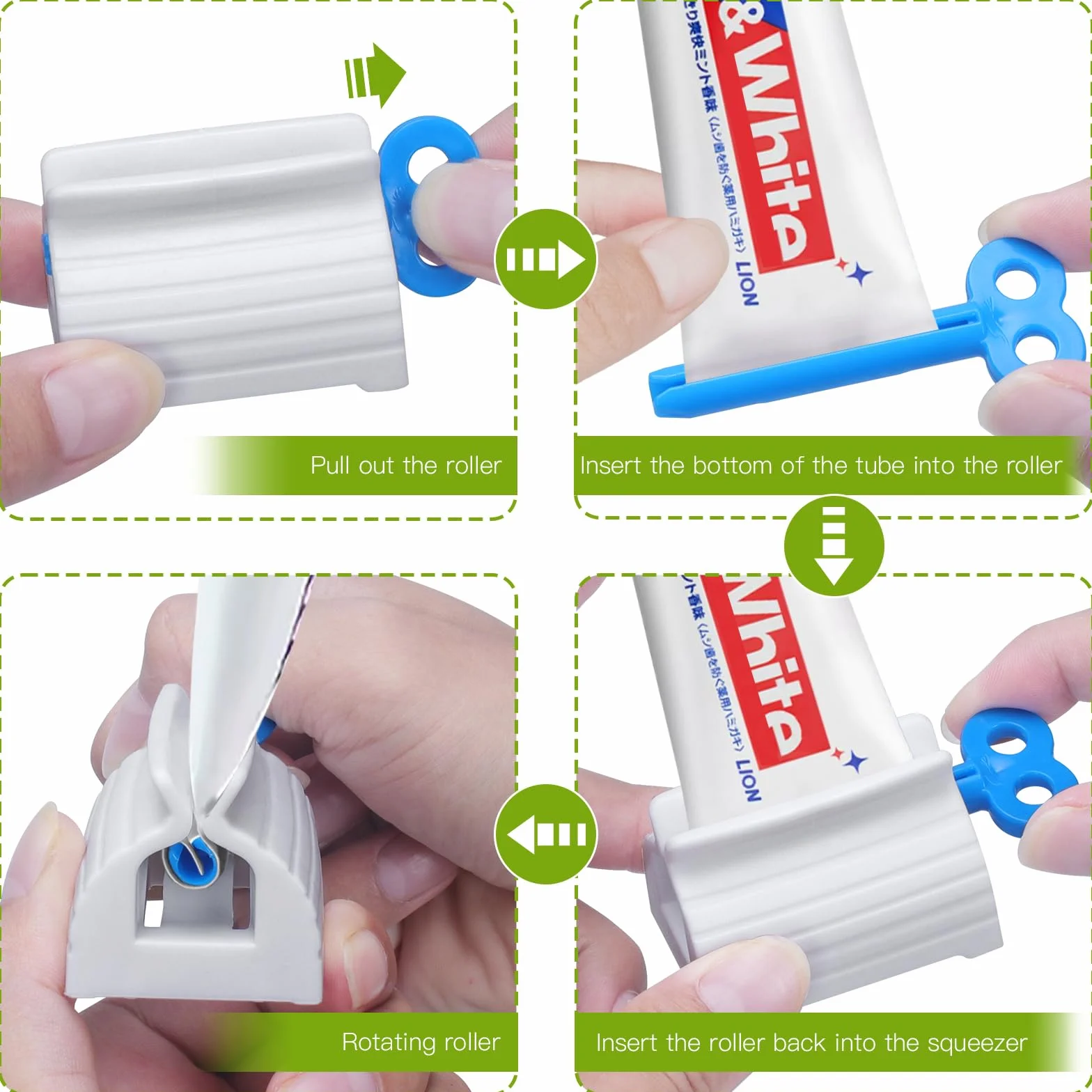 Zivacate Wyciskacz do pasty do zębów, 3 PCS Plastikowy obrotowy dozownik pasty do zębów, wyciskacz do tubek, pasta do zębów Akcesoria do uchwytów do łazienki (Czerwony/Zielony/Niebieski)